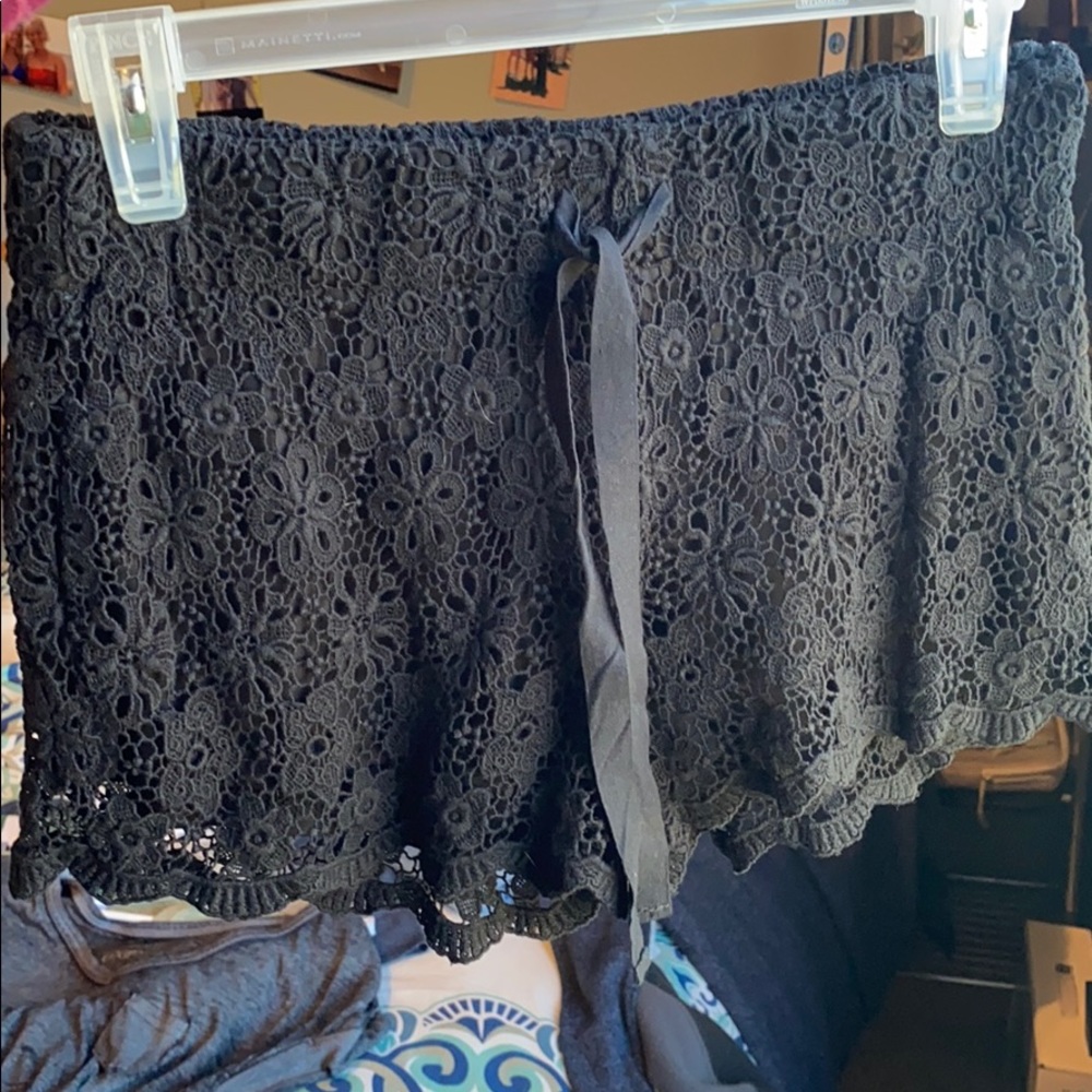 Black Lace Shorts